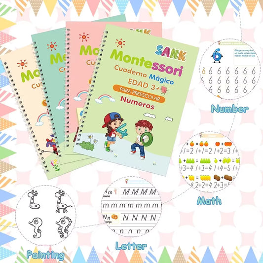 4 Libros Caligrafia Montessori